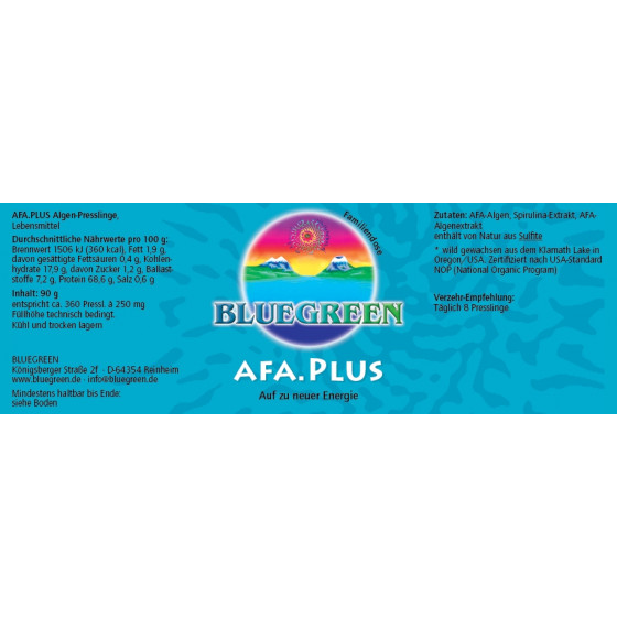 BLUEGREEN AFA Algen Presslinge beste Qualität im 999energy Shop